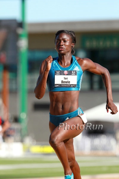 Tori Bowie Ran 10.91 in the Semis But Got Injured