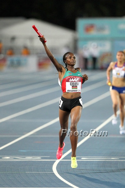 Hellen Obiri Celebrates