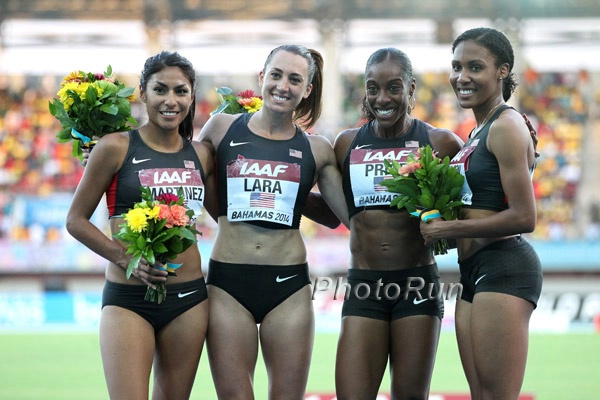 The USA's Golden Girls: Brenda Martinez, Geena Lara, Chanelle Price, Ajee Wilson