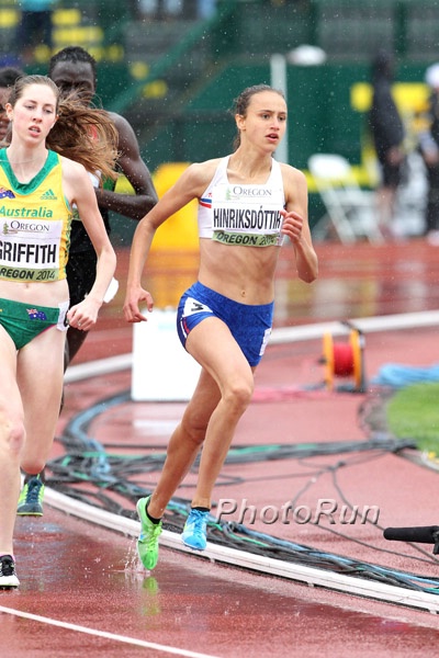 Women's 800 Anita Hinriksdottir of Iceland