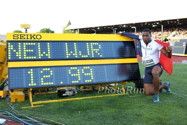 12.99 World Junior Record for Belocian