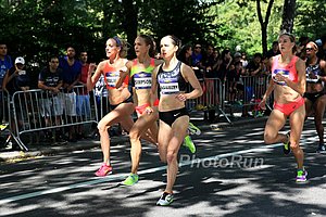 Susan Kuijeken, Jenny Simpson and Shannon Rowbury