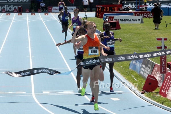 Ben True Joines Lauren Fleshman as Diamond League 5000 Winners