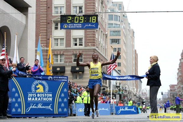 Lelisa Desisa 2015 Boston Marathon Champion