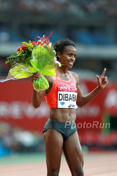 14:15.41 for Dibaba