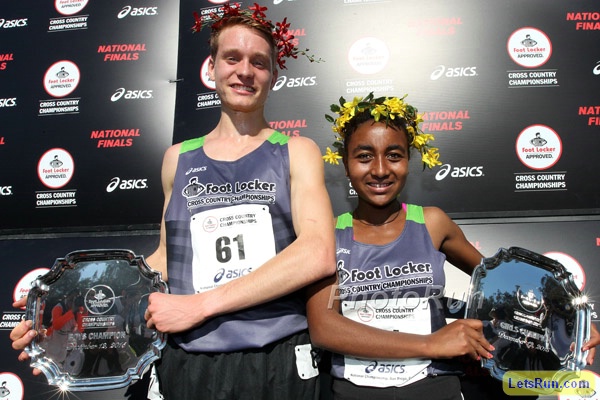 Drew Hunter and Weini Kelati 2015 Foot Lcoker Champions