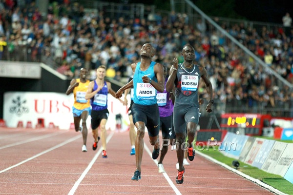 Rudisha and Amos Side by Side