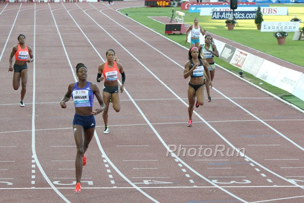 Shaunae Miller 49.92 over Sanya Richards Ross