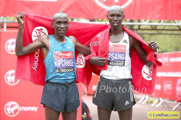 Eliud Kipchoge and Wilson Kipsang