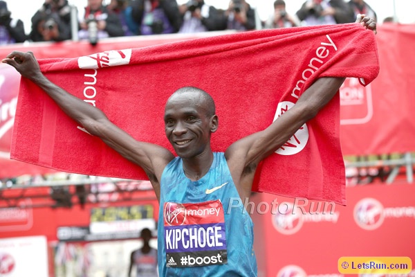 Eliud Kipchoge Celebrates