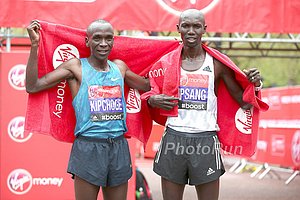 Eliud Kipchoge and Wilson Kipsang