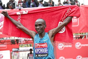 Eliud Kipchoge Celebrates