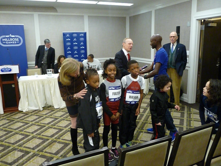 Mary Wittenberg and NYRR Kids