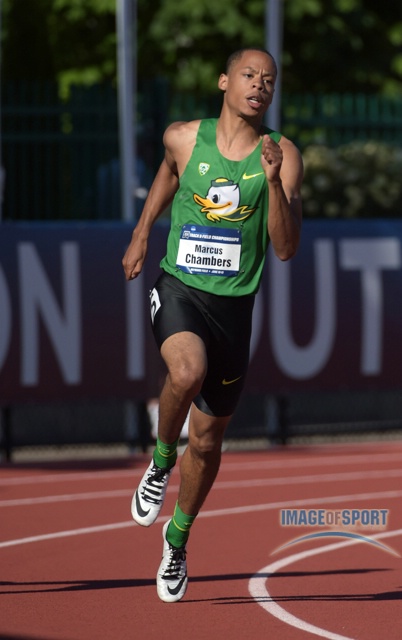 Marcus Chambers of Oregon runs 45.43