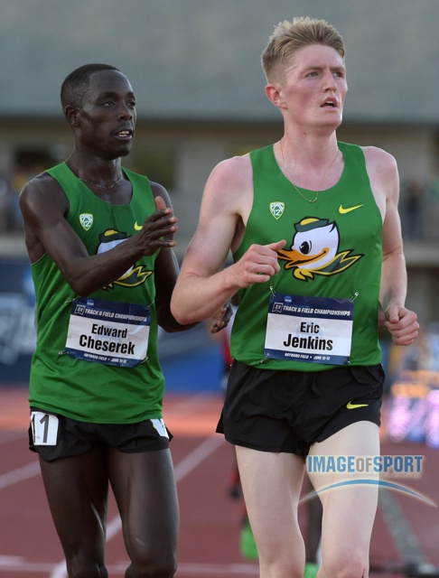 Cheserek Tries to Congratulate Jenkins