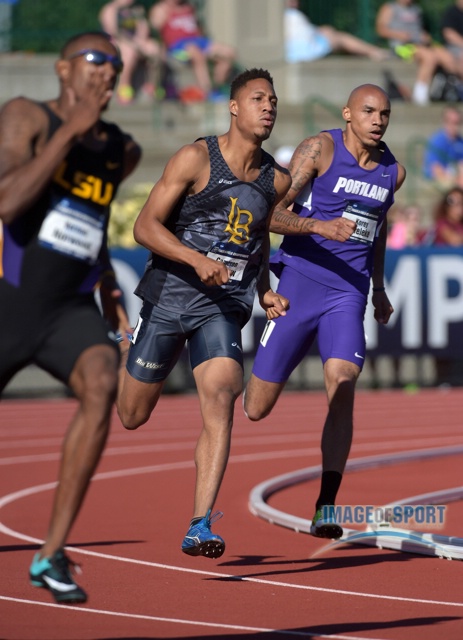 Cameron Glasgow of Long Beach State runs 46.72 in a 400m semifinal