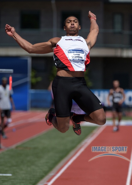 Garrett Scantling of Georgia jumps 23-10 1/4
