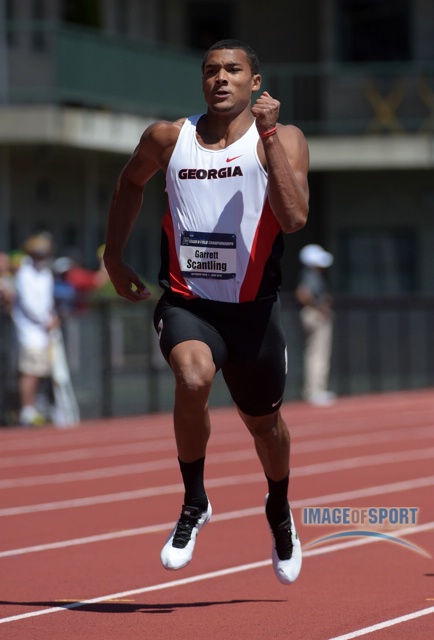 Garrett Scrantling of Georgia runs 10.98
