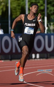 Najee Glass of Florida wins 400m heat in 45.49