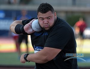Jonathan Jones of Buffalo wins the shot put at 68-2 1/4
