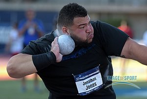 Jonathan Jones of Buffalo wins the shot put at 68-2 1/4