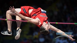 Jun 12, 2015; Eugene, OR, USA; Bradley Adkins of Texas Tech places second in the high jump at 7-4 1/2 (2.25m) in the 2015 NCAA Track & Field Championships at Hayward Field.