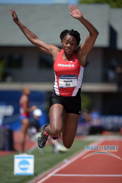 Kenturah Orji of Georgia wins the womens triple jump