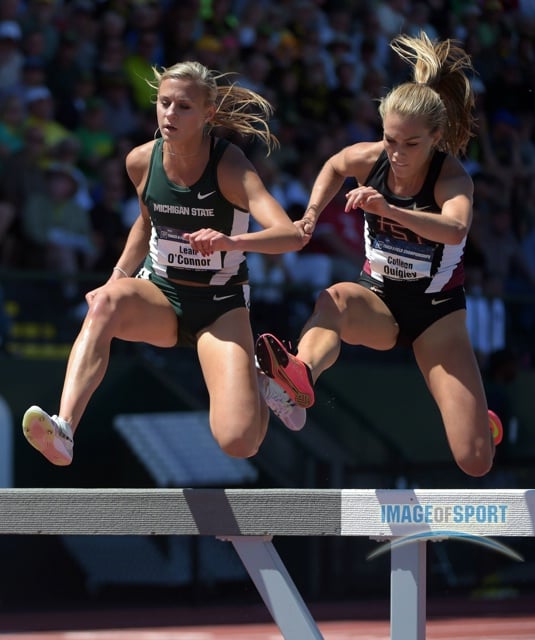 Leah O'Connor of Michigan State and Colleen Quigley of Florida State Battle
