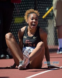 Kayla Funderburk won the 400 in Lane 8