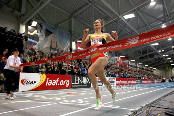 Jenny Simpson Sets American 2 Mile Record