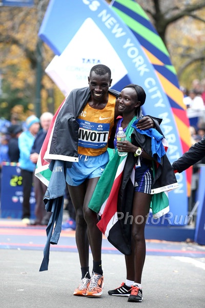 Stanley Biwott and Mary Keitany
