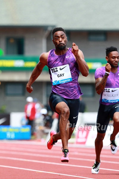 Tyson Gay in 100m