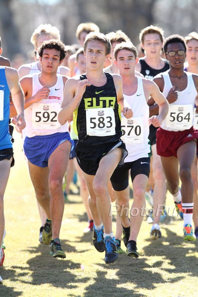 Boys Junior Race: Conner Mantz Leads