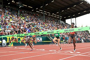Tori Bowie in 100m Final