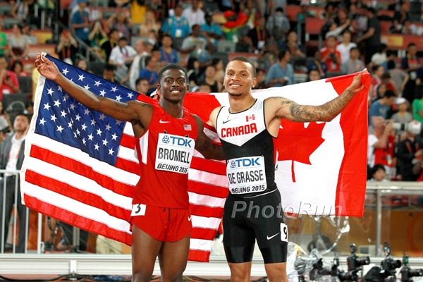 Andrew De Grasse and Trayvon Bromell Bronze