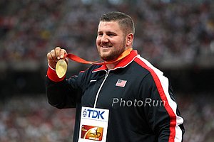 Joe Kovacs Gold: Shot Put Medal Stand