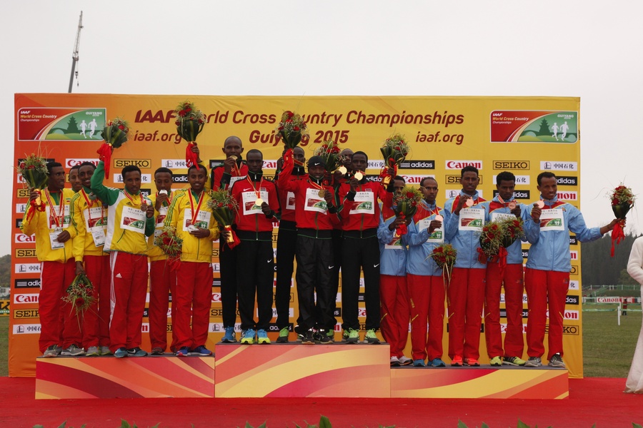 Team of Ethiopia, Team of Kenya, Team of Eritrea 
© Getty Images for IAAF