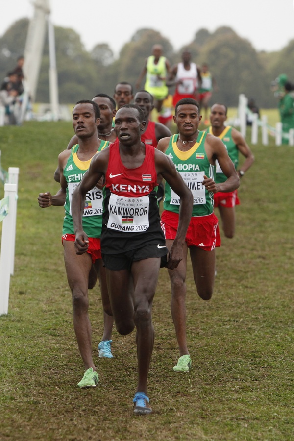 Muktar Edris Chases Geoffrey Kamworor © Getty Images for IAAF