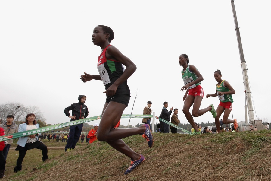 
 Agnes Jebet Tirop of Kenya 
© Getty Images for IAAF