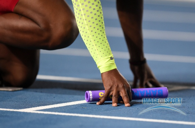 Michael Rodgers Before 4x100 Final