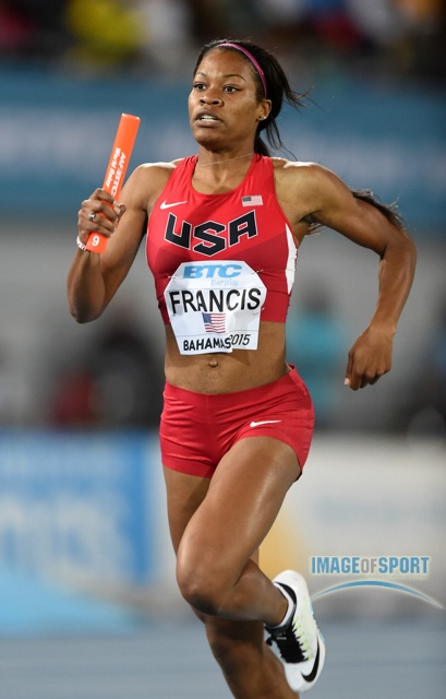 Phyllis Francis Leg 3 of 4x400 Heats