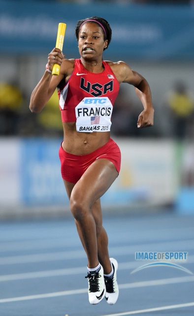 Phyllis Francis on leadoff of 4x400