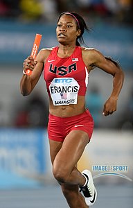 Phyllis Francis Leg 3 of 4x400 Heats