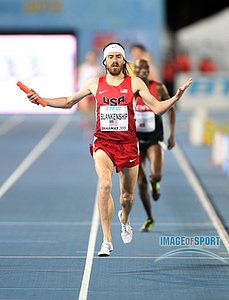Ben Blankenship Celebrates the Win and the World Record for USA