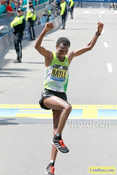 Lemi Berhanu Hayle Celebrates