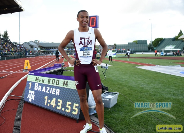 It's Official 1:43.55 for Donavan Brazier