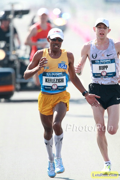 Meb Gestures to Galen