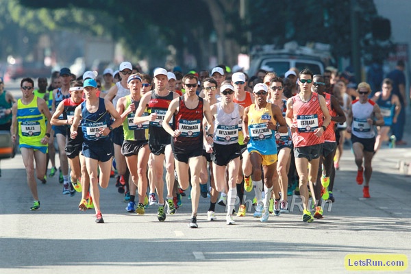 Men's Olympic Trials Marathon Lead Pack