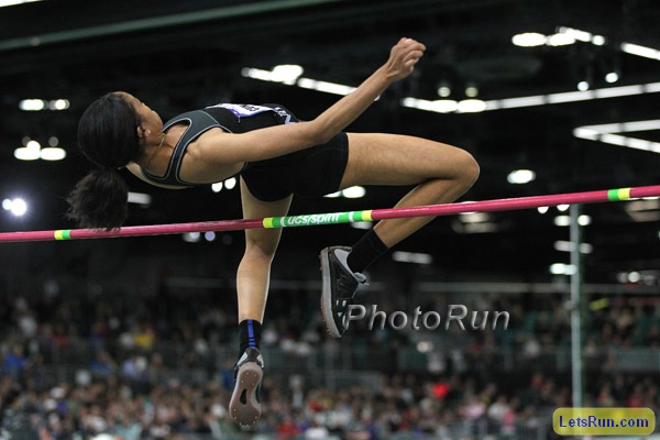 High Schooler Vashti Cunningham with a World Leader in the High Jump