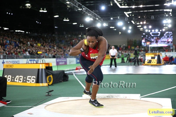 Michelle Carter with an American Record for the Win in Her Final Throw